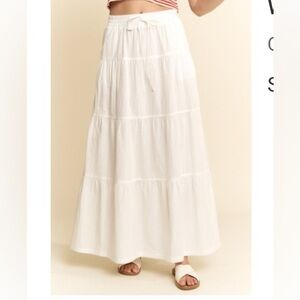 #420 White Maxi Skirt